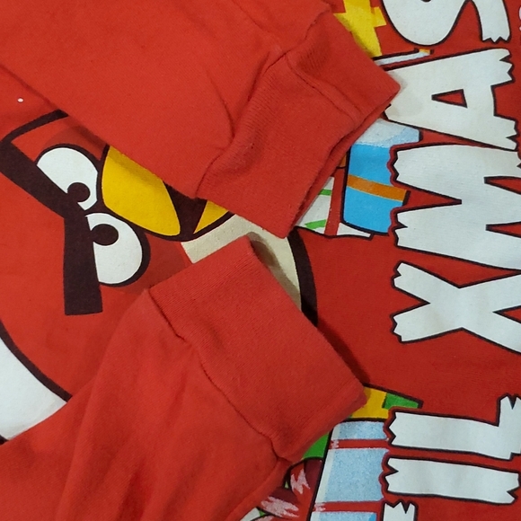 Angry Birds Don't Smash 'Til Christmas  Long Sleeve T-Shirt Size 6/7 - Picture 4 of 5